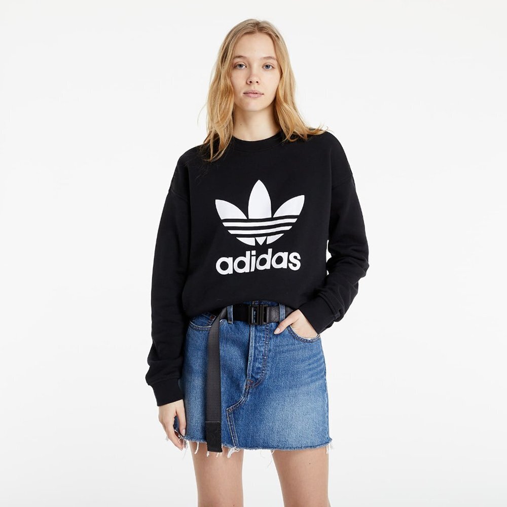 adidas large trefoil classic crewneck sweatshirt - size medium​​